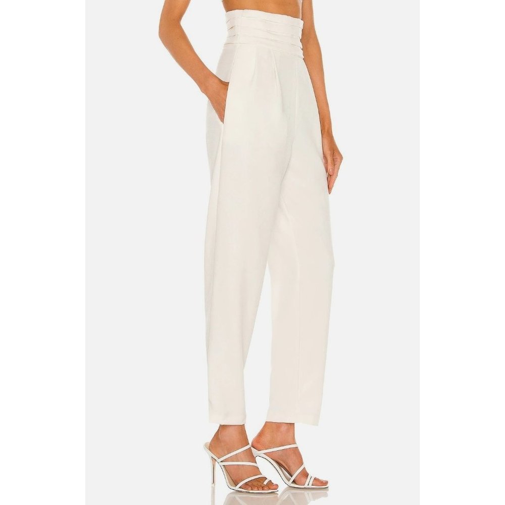NONchalant Cream High-Waisted Trousers